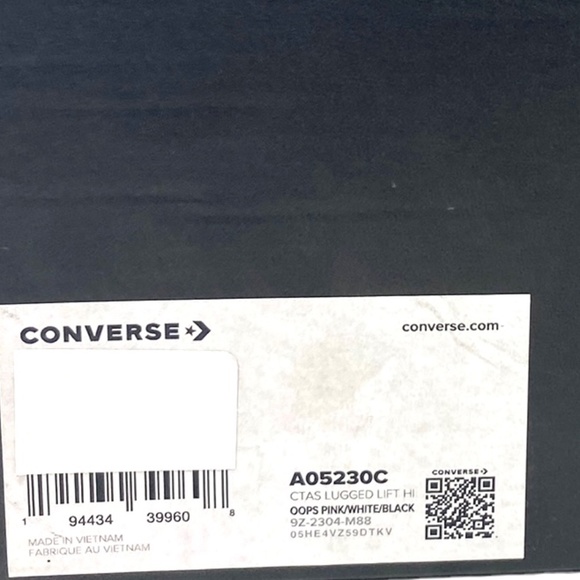 Converse Chuck Taylor Lugged Lift Pink Canvas Kids Women's High Sneaker A05230C - Picture 9 of 10